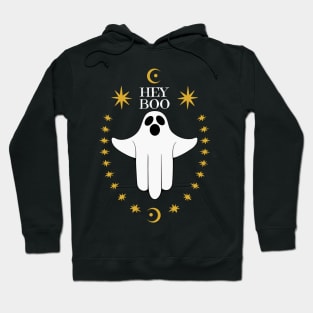 Hey Boo Ghost Hamsa Hoodie